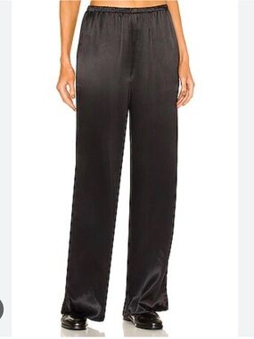Weekend Stories Black Satin Pants